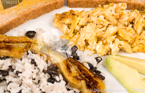 Image of Central American breakfast closeup