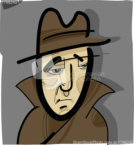 Image of man in the hat illustration