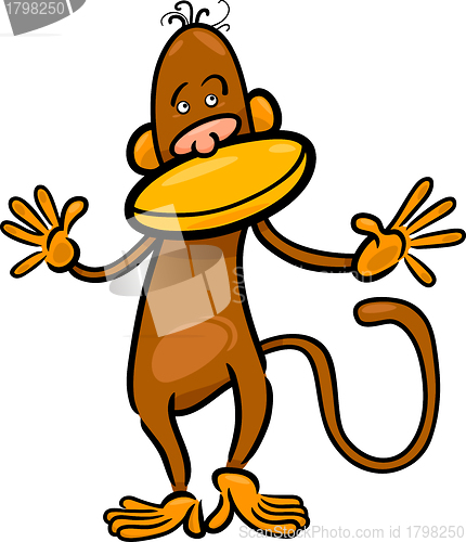 Image of cute monkey cartoon illustration