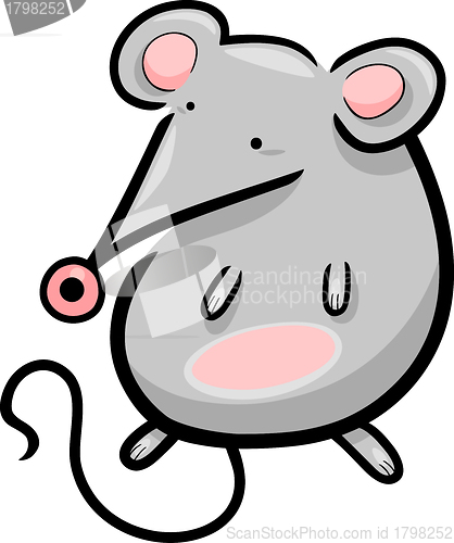 Image of cute mouse cartoon illustration