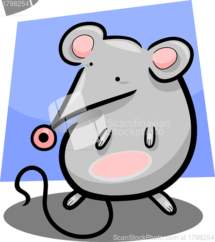 Image of cute mouse cartoon illustration