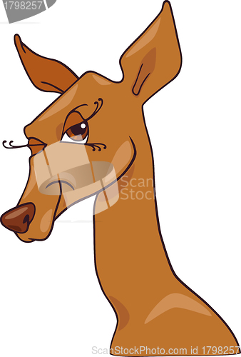 Image of cute doe or roe cartoon character
