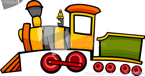 Image of cartoon train or locomotive