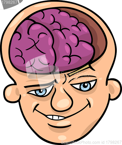 Image of brainy man cartoon