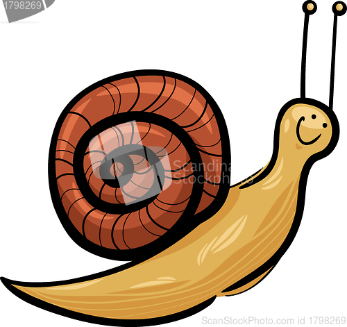 Image of cute snail cartoon illustration