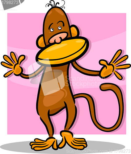Image of cute monkey cartoon illustration