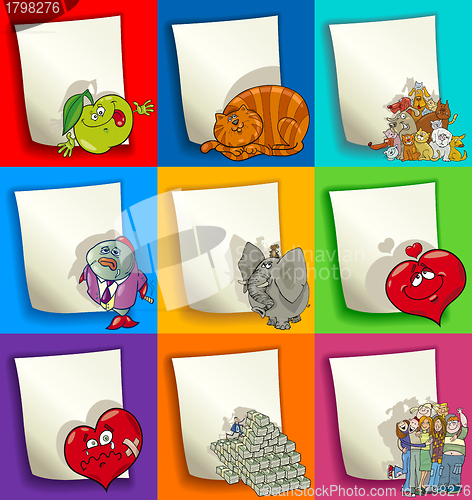 Image of Cartoon Designs and Decorations Set