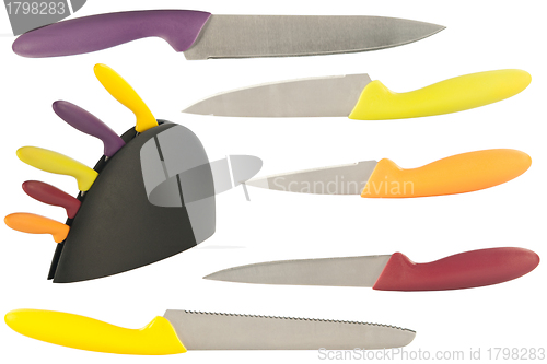 Image of set of knives for the kitchen