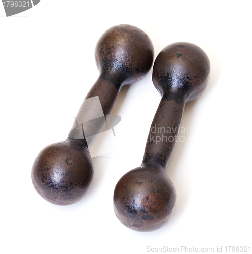 Image of Old Rusty Dumbbells