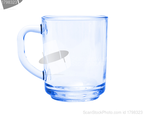 Image of Empty Blue Glass Cup