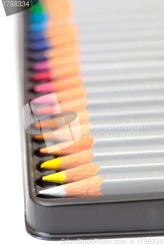 Image of Multicolored Pencil, Arrangement in Box
