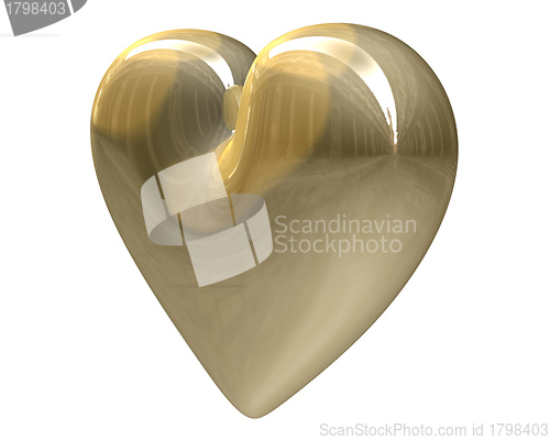 Image of golden heart (3D) 