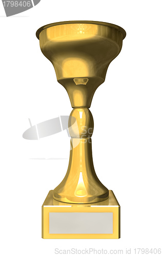 Image of Golden trophy cup 