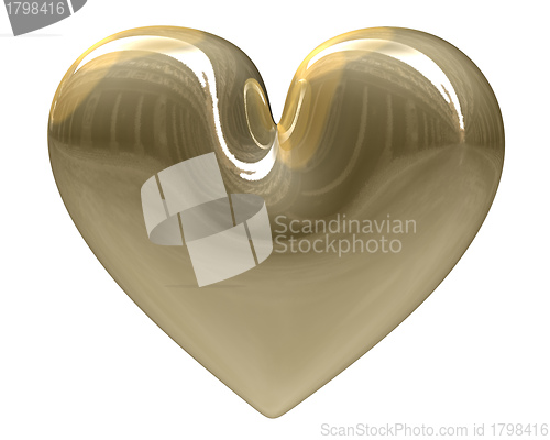 Image of golden heart (3D)