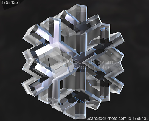 Image of snow flake symbols (3D) 