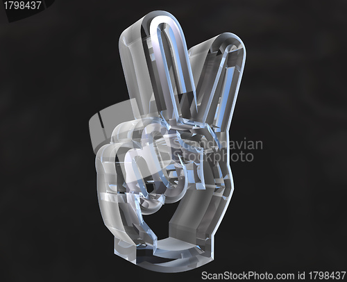 Image of victory symbols (3D) 