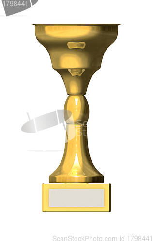 Image of Golden trophy cup 