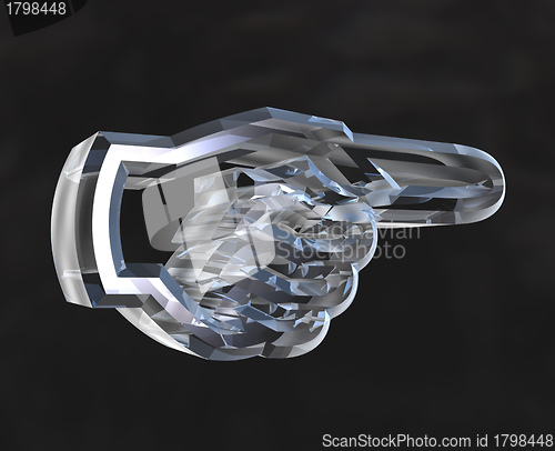 Image of Hand showing sign, symbols (3D) 