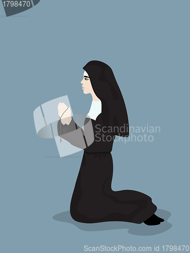 Image of Praying nun