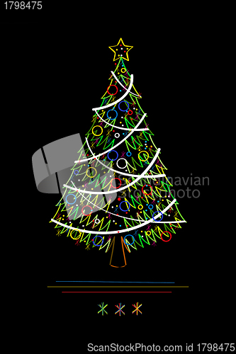 Image of Stylish Christmas tree