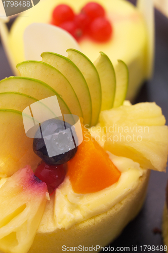Image of fresh berry fruit cake