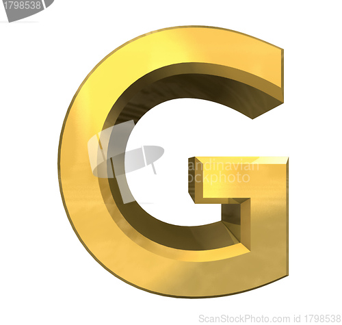 Image of gold 3d letter G 