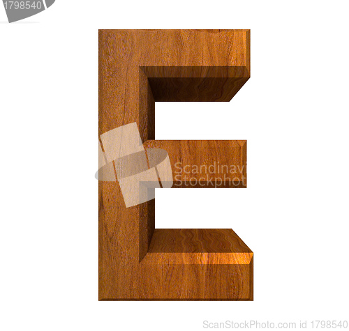 Image of 3d letter Q in wood 