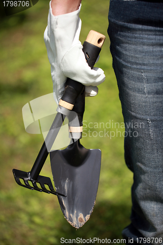 Image of Gardening Hand Trowel and Fork