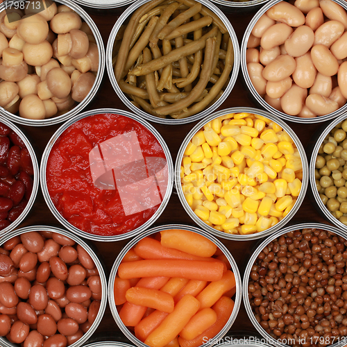 Image of Vegetables in cans