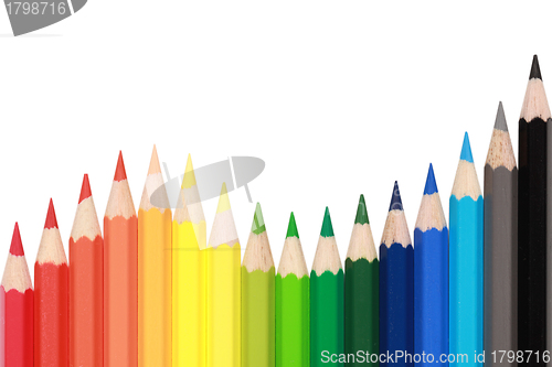 Image of Crayons forming a wave