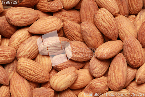 Image of Almonds form a background