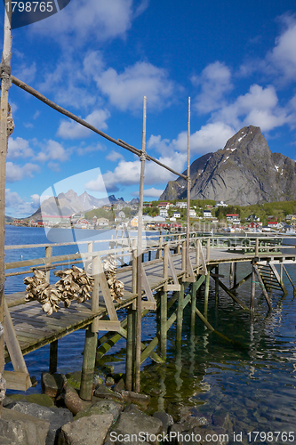 Image of Wooden pier in fjord