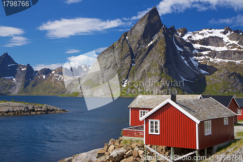 Image of Fishing hut by fjord