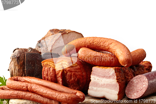 Image of smoked meat and sausages