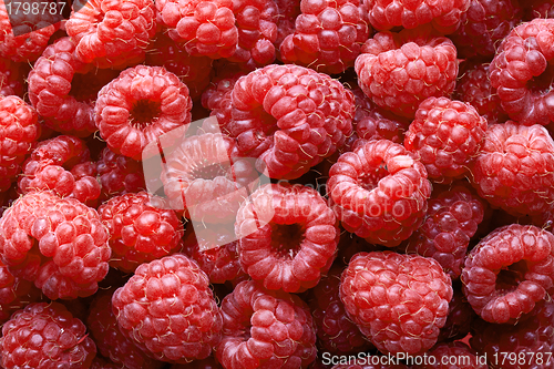 Image of raspberries background