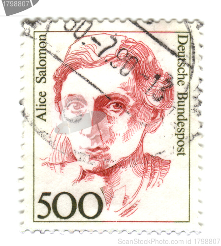 Image of FEDERAL REPUBLIC OF GERMANY - CIRCA 1989: A stamp printed in Ger