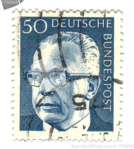 Image of GERMANY - CIRCA 1971: A stamp printed in Germany showing a portr