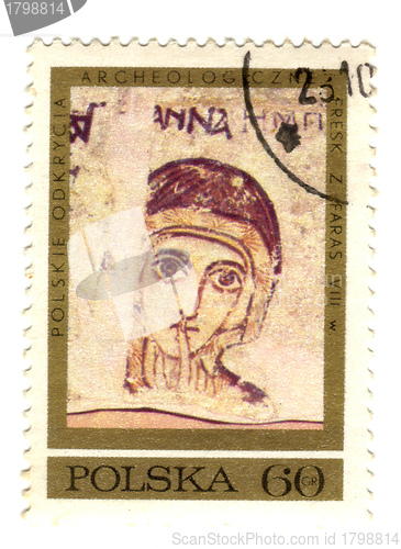 Image of POLAND - CIRCA 1971: A stamp printed in Poland, shows frescoes f