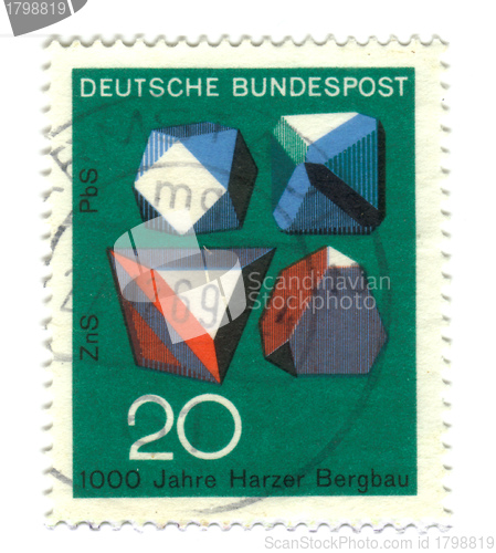 Image of GERMANY - CIRCA 1969: stamp printed by Germany, shows Rocks and 
