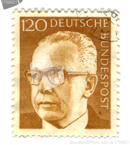 Image of GERMANY - CIRCA 1971: A stamp printed in Germany showing a portr