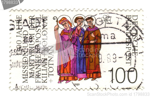 Image of GERMANY - CIRCA 1989: a stamp printed in the Germany shows Saint
