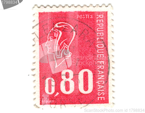 Image of Old red french stamp 