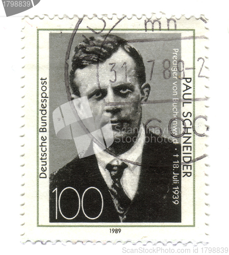 Image of GERMANY - CIRCA 1989: stamp printed in Germany, shows portrait R