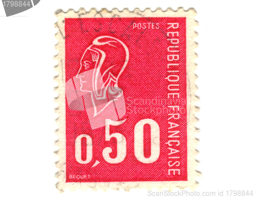 Image of Old red french stamp 