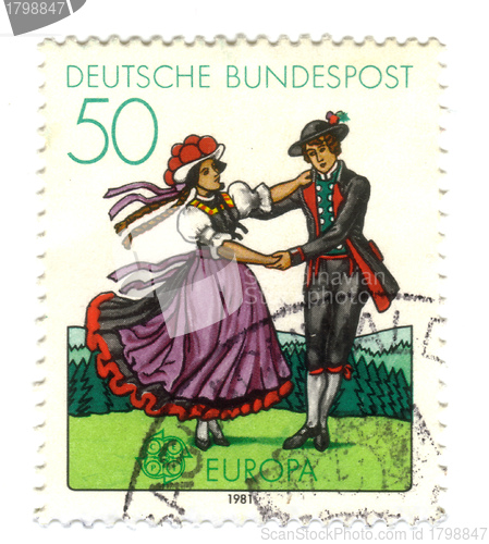 Image of GERMANY- CIRCA 1981: stamp printed by Germany, shows South Germa