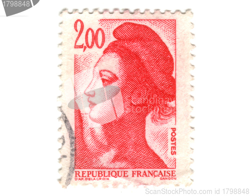 Image of Old red french stamp 