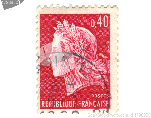 Image of Old red french stamp 