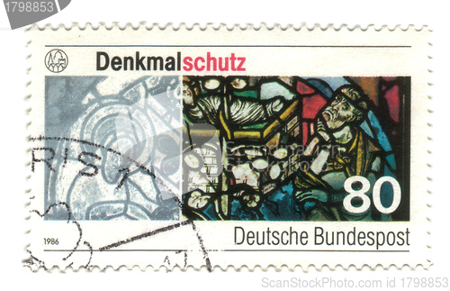 Image of GERMANY - CIRCA 1986: A stamp printed in Germany, shows monument