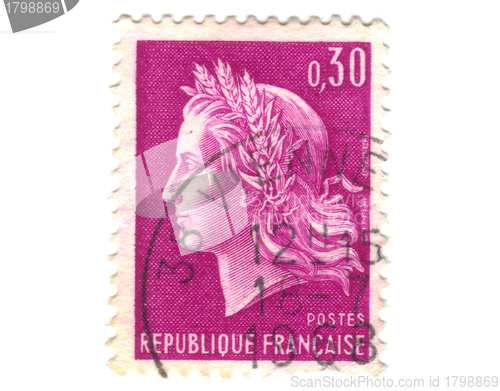 Image of Old purple french stamp 