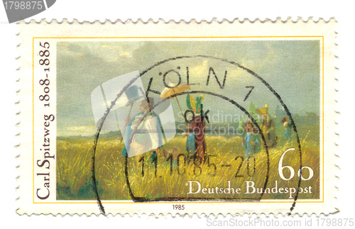 Image of GERMANY - CIRCA 1985: stamp printed in Germany, shows The Sunday